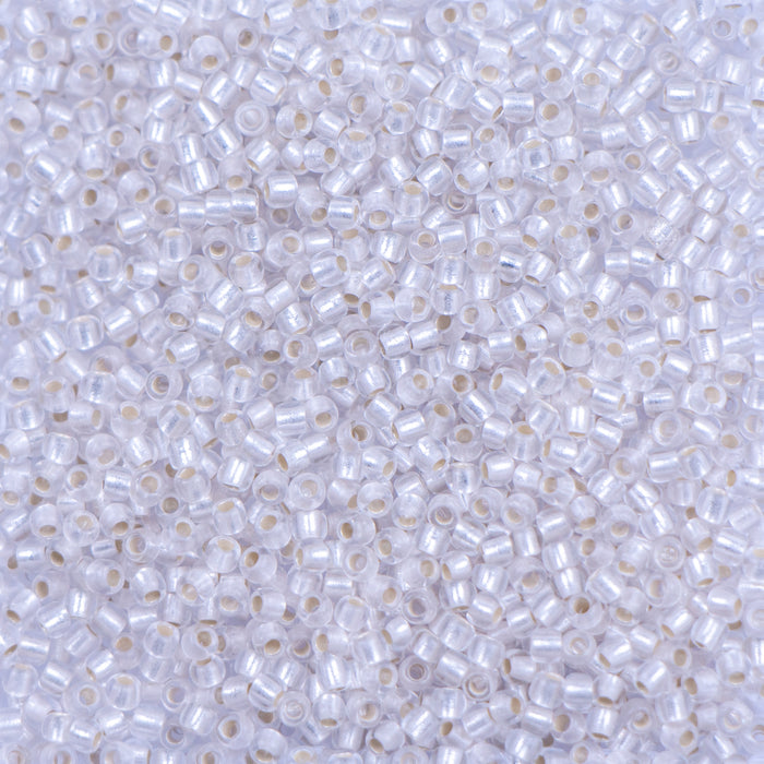 11/0 TOHO Seed Bead - Silver-Lined Frosted Crystal