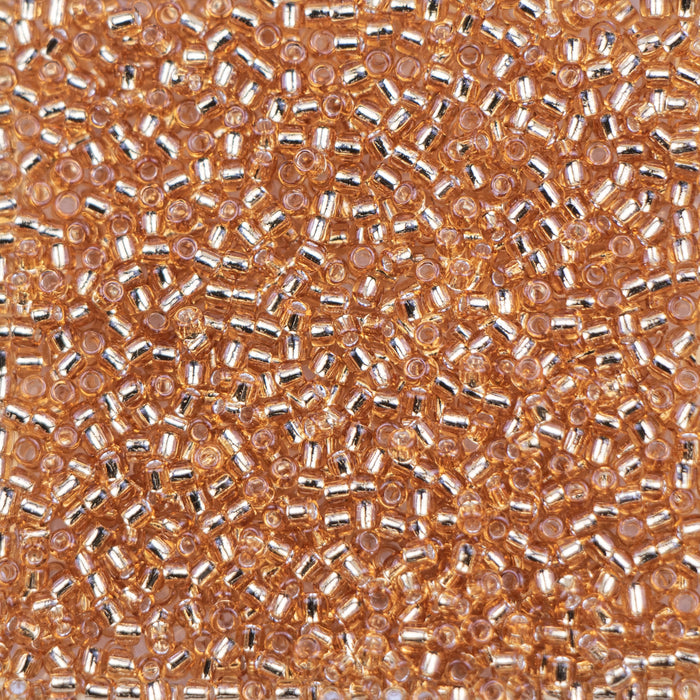 11/0 TOHO Seed Bead - Silver-Lined Medium Topaz