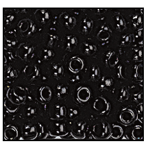 8/0 Preciosa Seed Beads - Opaque Black