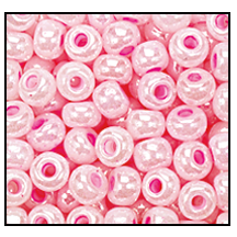 11/0 Preciosa Seed Beads - Light Pink Ceylon***