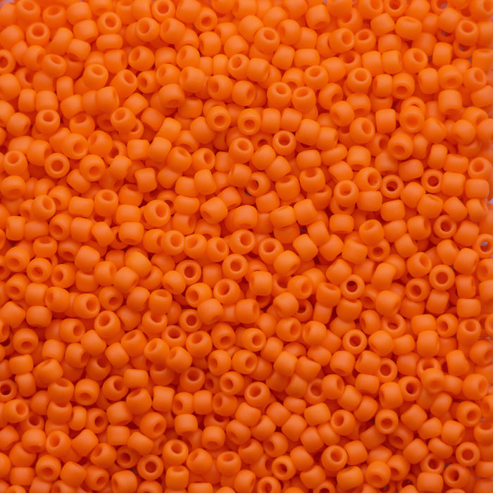 11/0 TOHO Seed Bead - Opaque-Frosted Cantelope