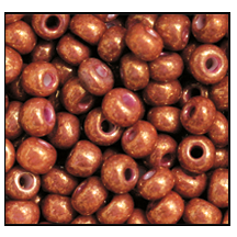 11/0 Preciosa Seed Beads - Opaque Rusty Copper (Neodymium)***