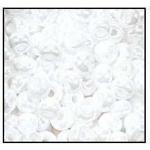 10/0 Preciosa Seed Beads- Opaque Chalk White Luster