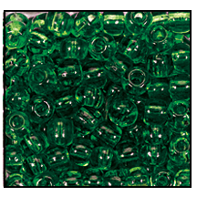 10/0 Preciosa Seed Beads - Transparent Forest Green