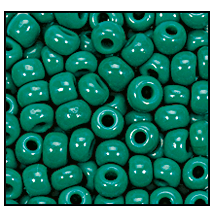 11/0 Preciosa Seed Beads - Opaque Forest Green