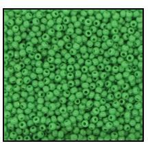 13/0 Preciosa Charlotte Beads - Opaque Green (25 grams)***