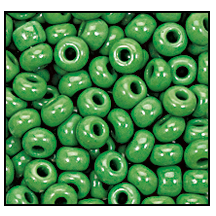 10/0 Preciosa Seed Beads- Opaque Green