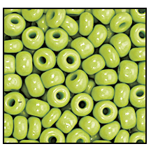 10/0 Preciosa Seed Beads- Opaque Lime