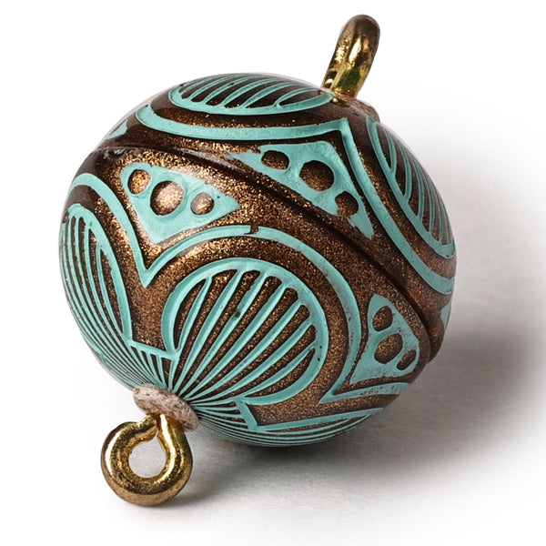 Claspgarten 13.5mm Deco Acrylic Magnetic Clasp - Antique Copper Patina***