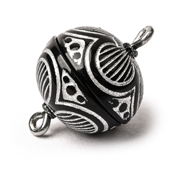 Claspgarten 13.5mm Deco Acrylic Magnetic Clasp - Antique Silver***