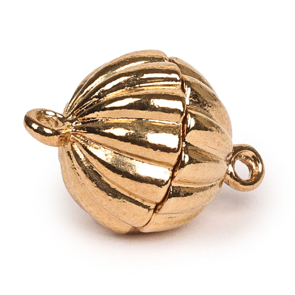 Claspgarten 10mm Melon Ridge Magnetic Clasp - Gold Plated***