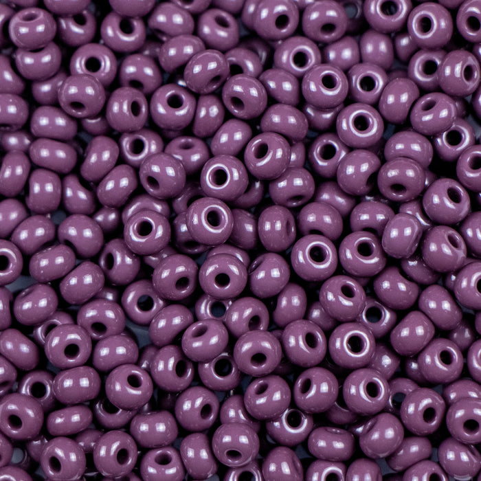 6/0 Preciosa Seed Beads - Opaque Amethyst