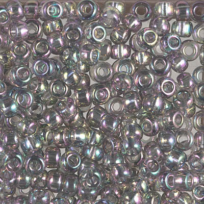 6/0 Miyuki SEED Bead - Transparent Grey Rainbow Luster (Like DB-0107)