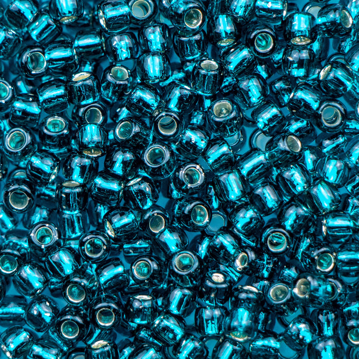 6/0 TOHO Seed Bead - Silver-Lined Teal