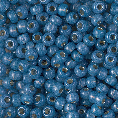 6/0 Miyuki SEED Bead - Dyed Denim Blue Silverlined Alabaster