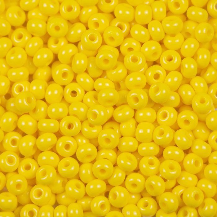 6/0 Preciosa Seed Beads - Opaque Yellow