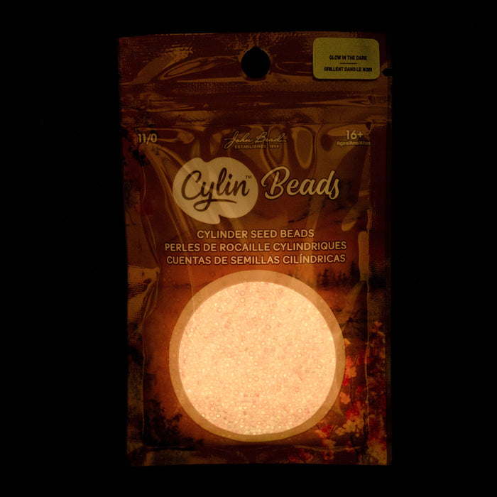 11/0 CYLIN Beads -Glow In Dark AB- Pink***