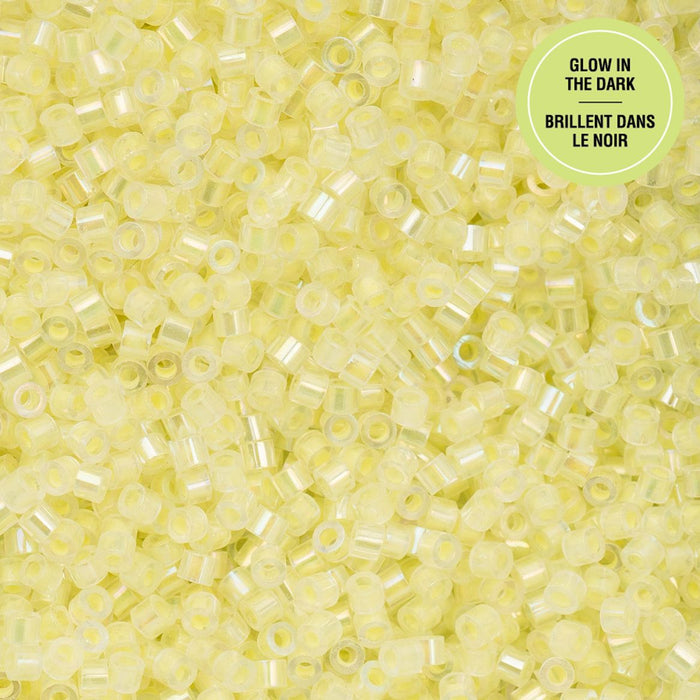 11/0 CYLIN Beads -Glow In Dark AB- Yellow***
