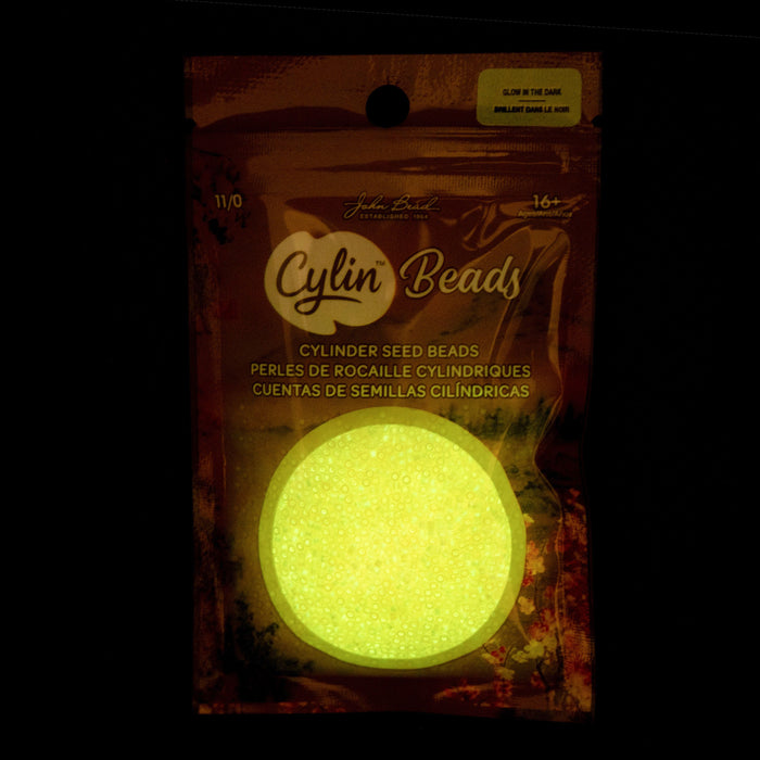 11/0 CYLIN Beads -Glow In Dark AB- Light Yellow***