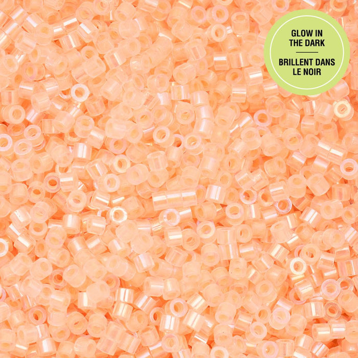 11/0 CYLIN Beads -Glow In Dark AB- Orange***