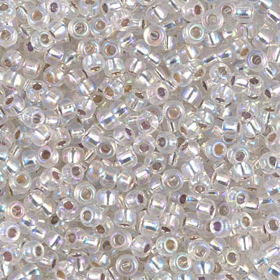 8/0 Miyuki SEED Bead - Silverlined Crystal AB