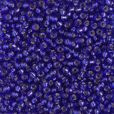 8/0 Miyuki SEED Bead - Dyed Silverlined Red Violet