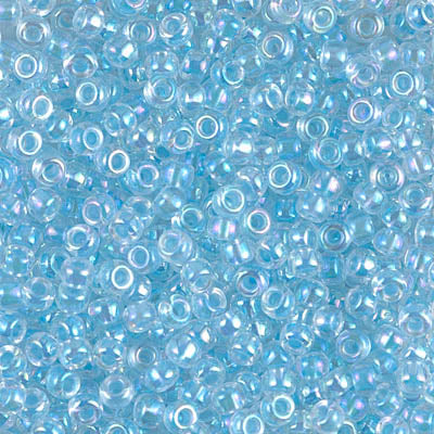 8/0 Miyuki SEED Bead - Glacier Blue Lined Crystal AB