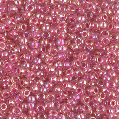 8/0 Miyuki SEED Bead - Hot Pink Lined Crystal AB