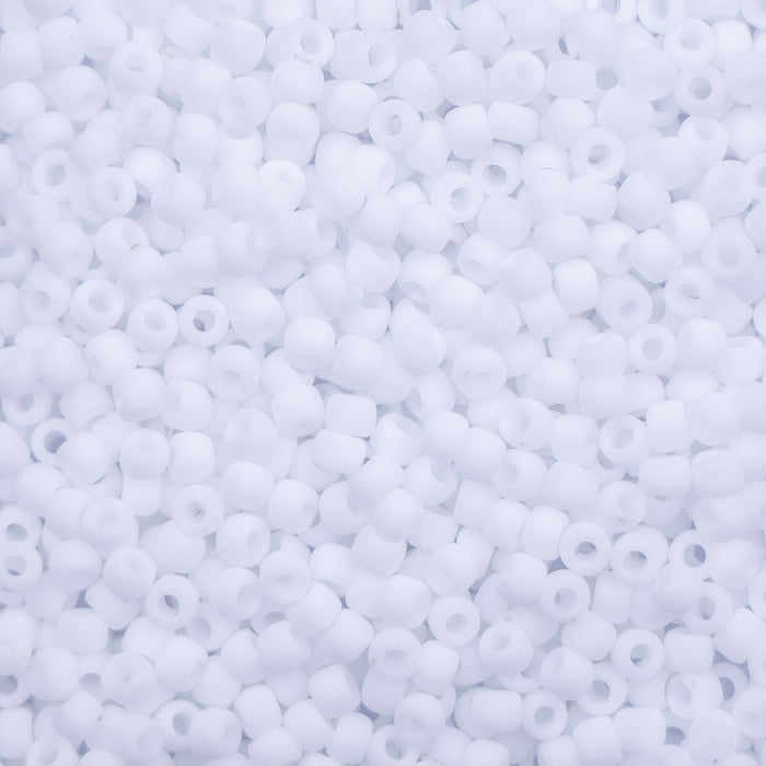 8/0 TOHO Seed Bead - Opaque-Frosted White