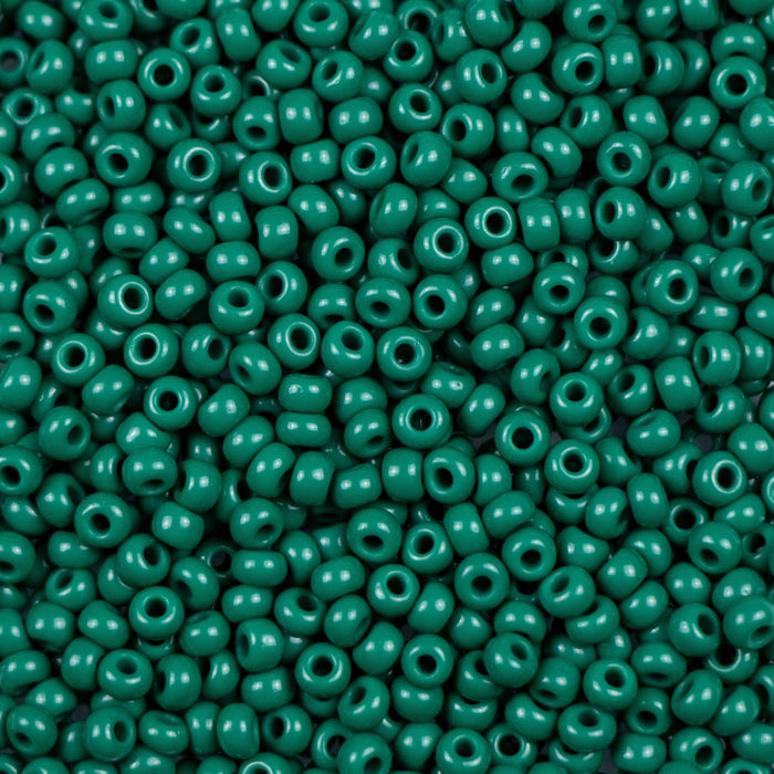 8/0 Preciosa Seed Beads - Opaque Forest Green