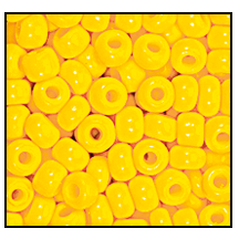 10/0 Preciosa Seed Beads- Opaque Dark Yellow