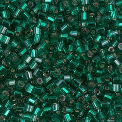 8/0 Cut Miyuki SEED Bead - Silverlined Emerald