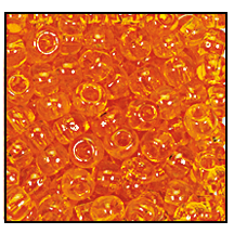 11/0 Preciosa Seed Beads - Transparent Orange
