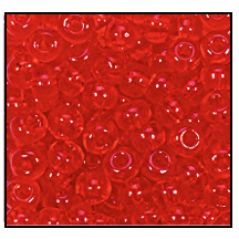 11/0 Preciosa Seed Beads - Transparent Red