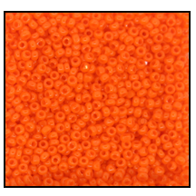 13/0 Preciosa Charlotte Beads - Opaque Orange (25 grams)***