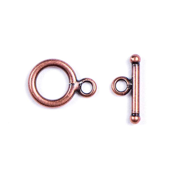 9mm Simple Toggle Clasp Set - Antique Copper Plated***