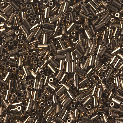 3mm Miyuki BUGLE Beads - Metallic Dark Bronze