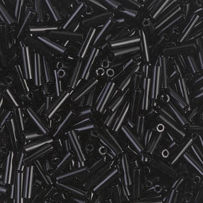 6mm Miyuki BUGLE Beads - Black