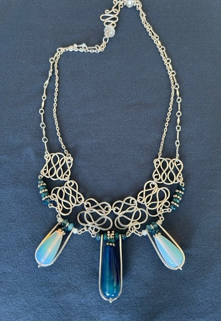 Infini Blue Necklace Class (In-Person) - Saturday, May 4th. 11:00am-3:00pm EDT