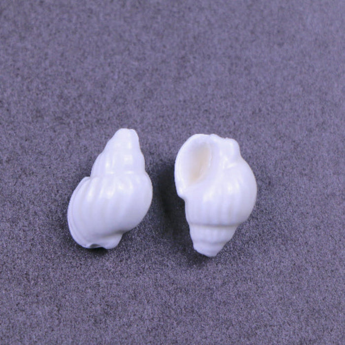 21mm x 14mm Ceramic Conch Bead - White***