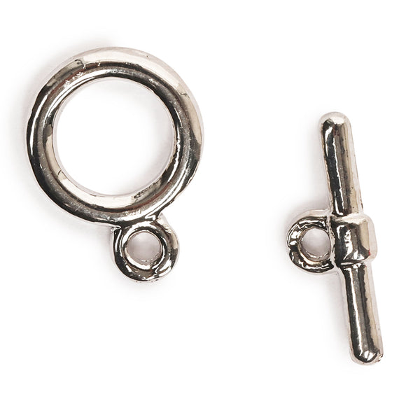 Claspgarten 12mm Toggle Clasp Set - Rhodium Plated
