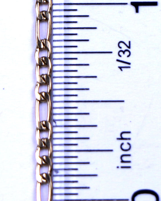 2.5mm Links in Figaro Chain - Waterproof Gold***