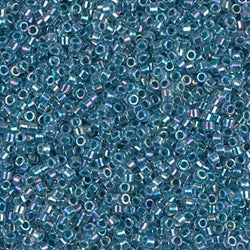 5 Grams of 11/0 Miyuki DELICA Beads - Marine Blue Lined Crystal AB