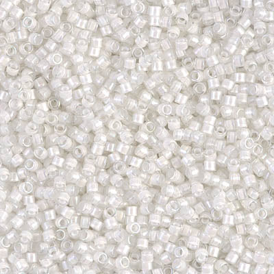 5 Grams of 11/0 Miyuki DELICA Beads - White Lined Crystal AB