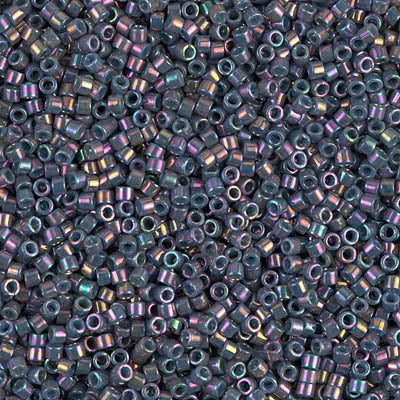 5 Grams of 11/0 Miyuki DELICA Beads - Opaque Purple Grey Rainbow Luster