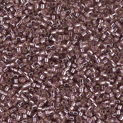 5 Grams of 11/0 Miyuki DELICA Beads - Silverlined Smoky Amethyst