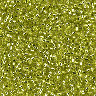 11/0 Miyuki DELICA Bead Pack - Silverlined Chartreuse
