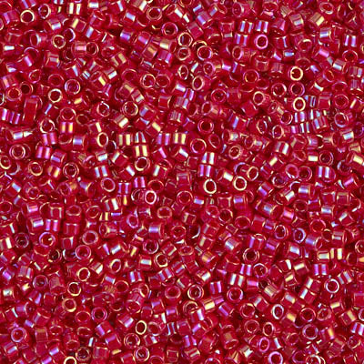 5 Grams of 11/0 Miyuki DELICA Beads - Opaque Red AB