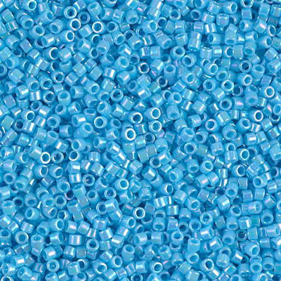 5 Grams of 11/0 Miyuki DELICA Beads - Opaque Turquoise Blue AB