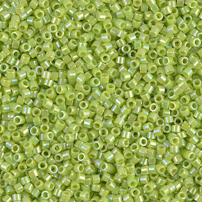 5 Grams of 11/0 Miyuki DELICA Beads - Opaque Chartreuse AB